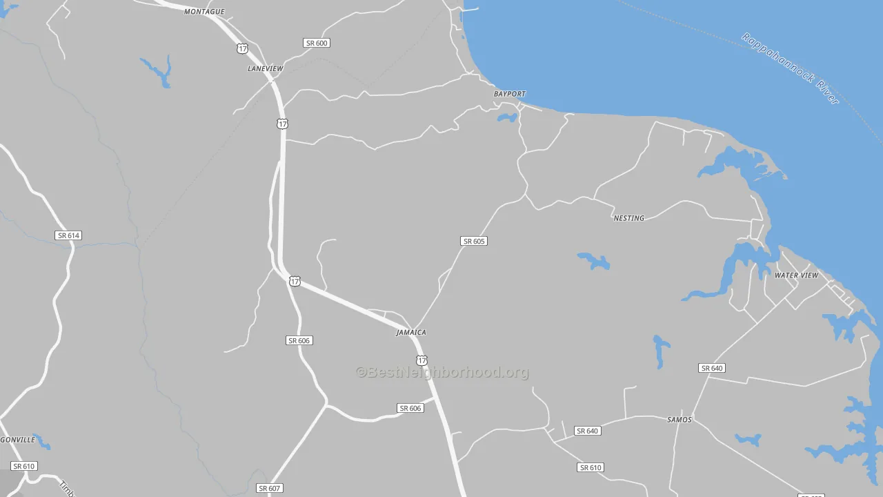 Bike Grade map of 23079, VA