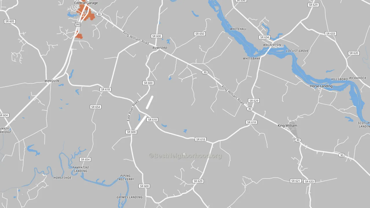 Bike Grade map of 23086, VA