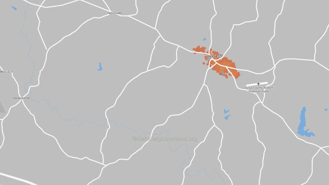 Bike Grade map of 23093, VA