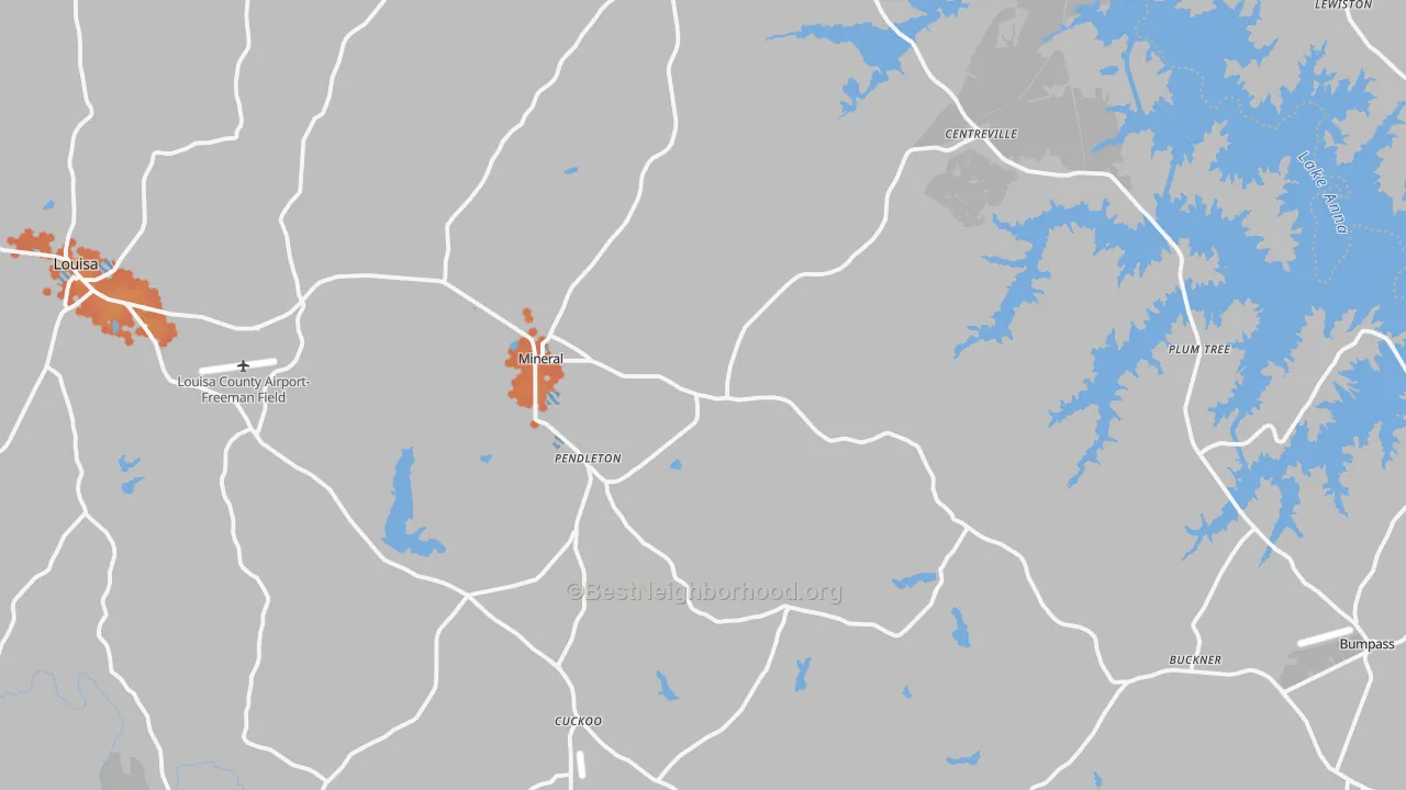 Bike Grade map of 23117, VA