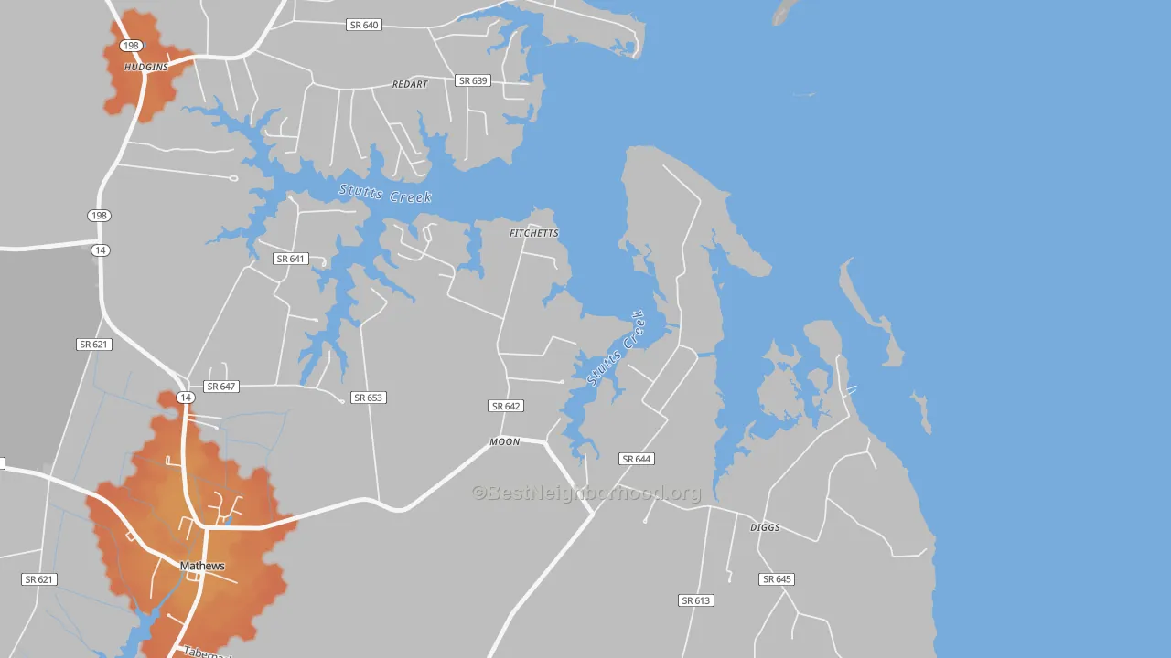 Bike Grade map of 23119, VA