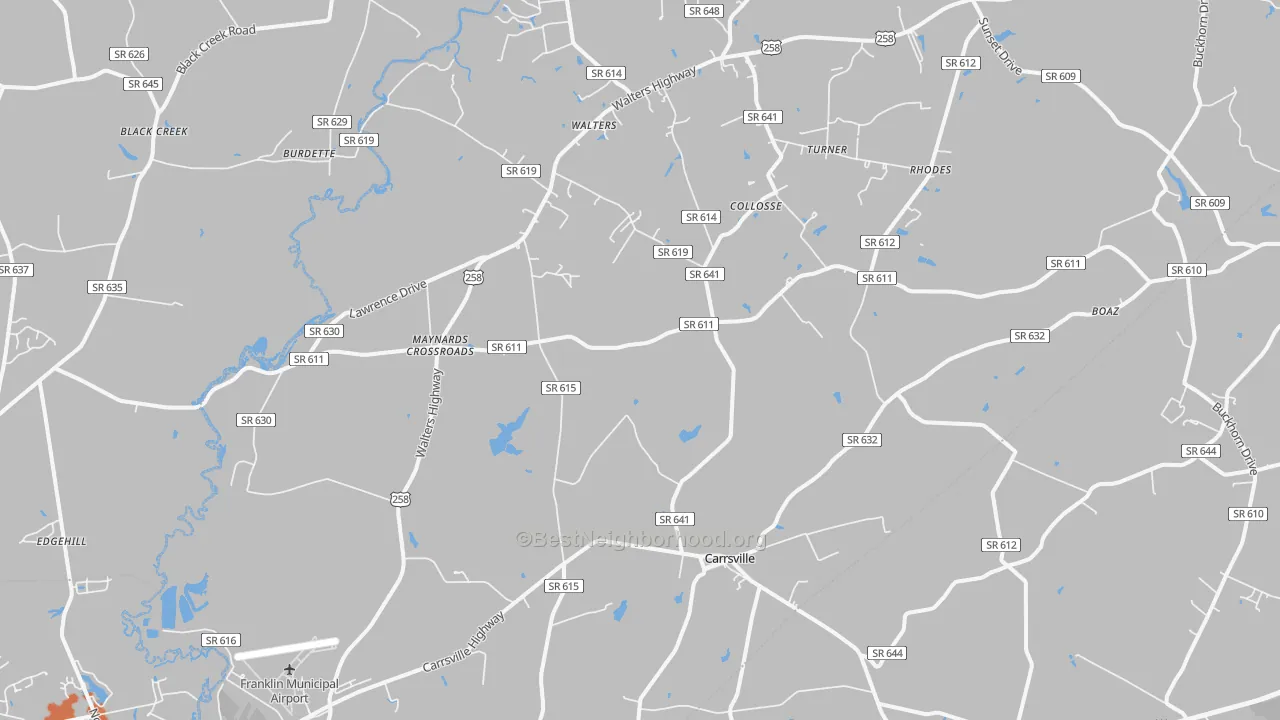 Bike Grade map of 23315, VA