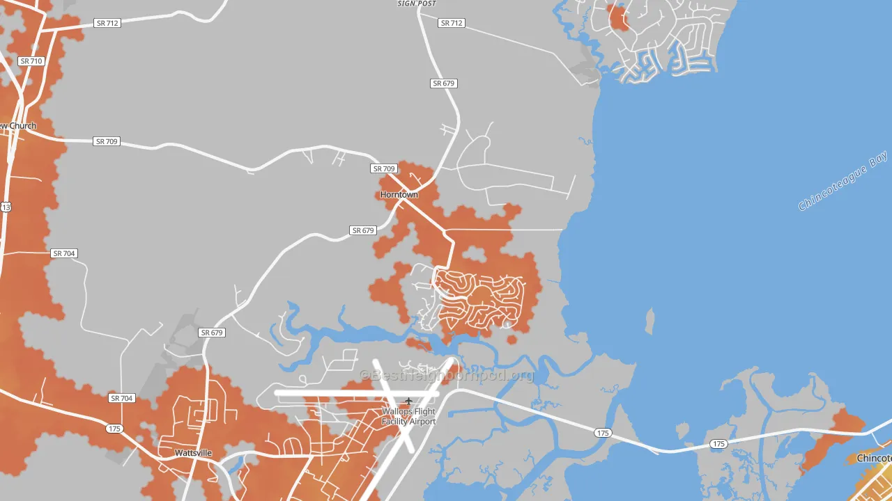 Bike Grade map of 23395, VA