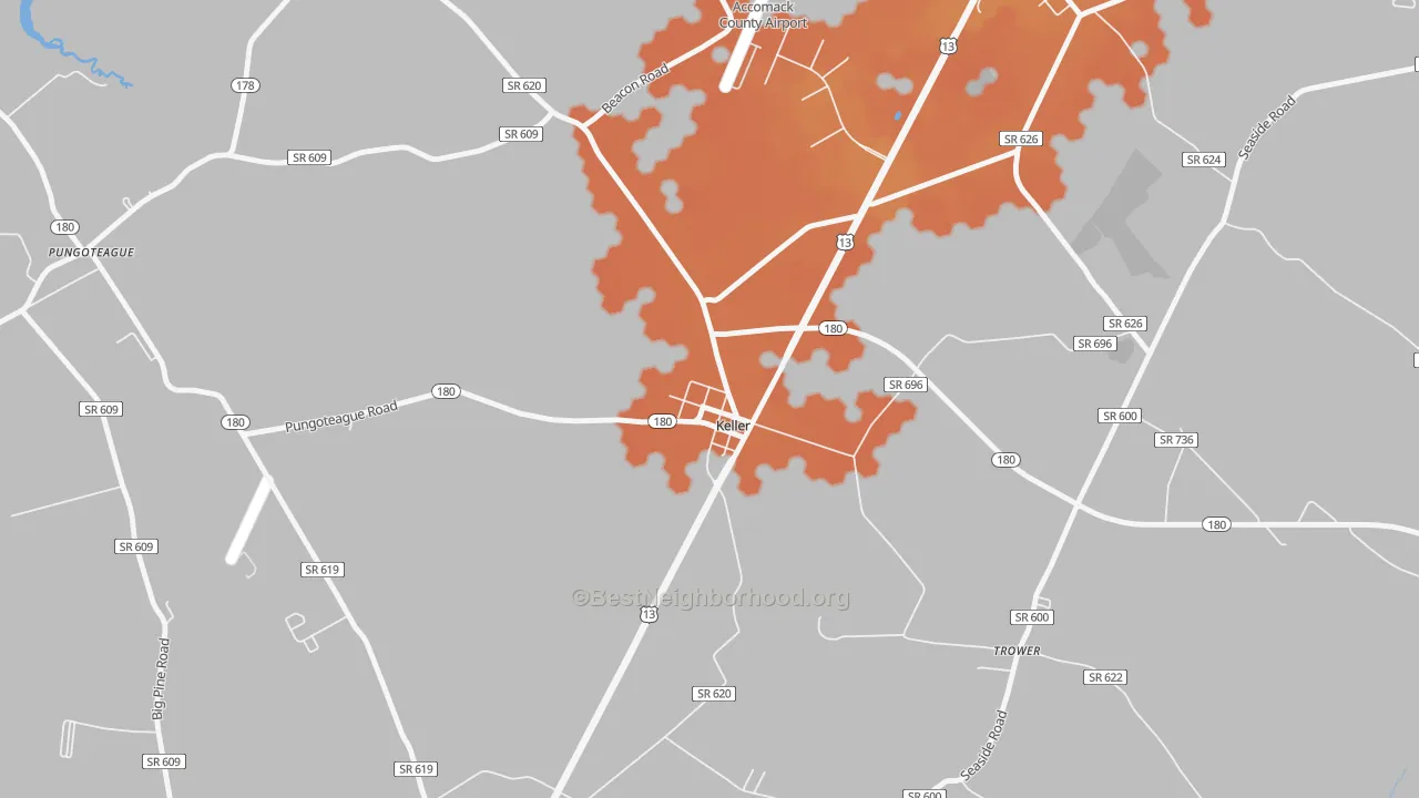 Bike Grade map of 23401, VA
