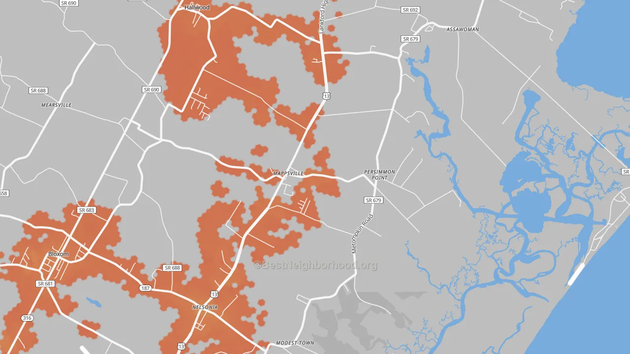 Bike Grade map of 23407, VA