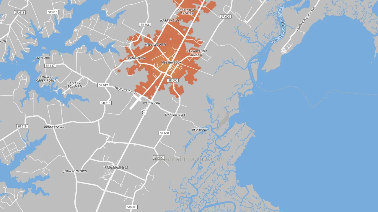 Bike Grade map of 23408, VA