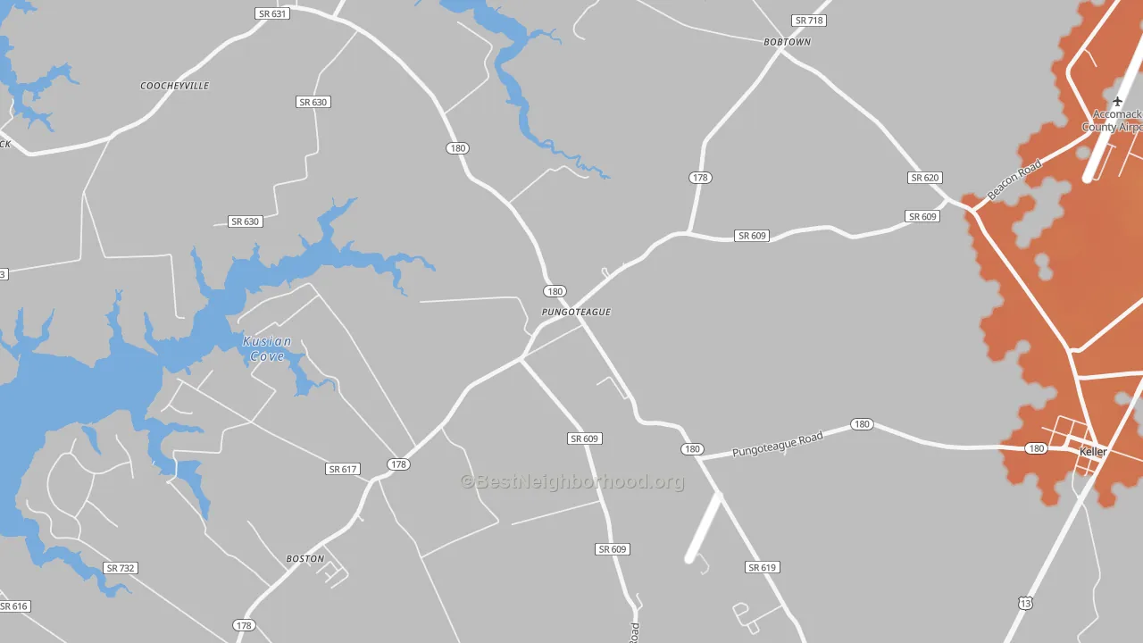 Bike Grade map of 23422, VA