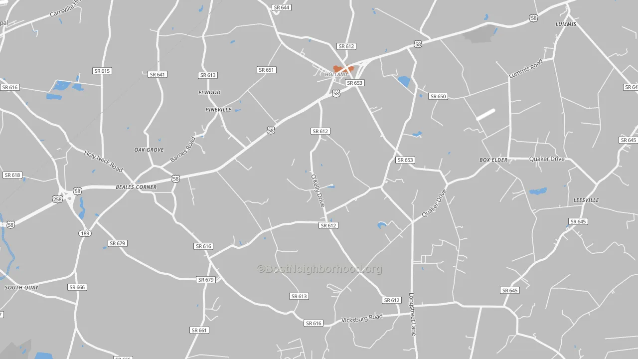 Bike Grade map of 23437, VA