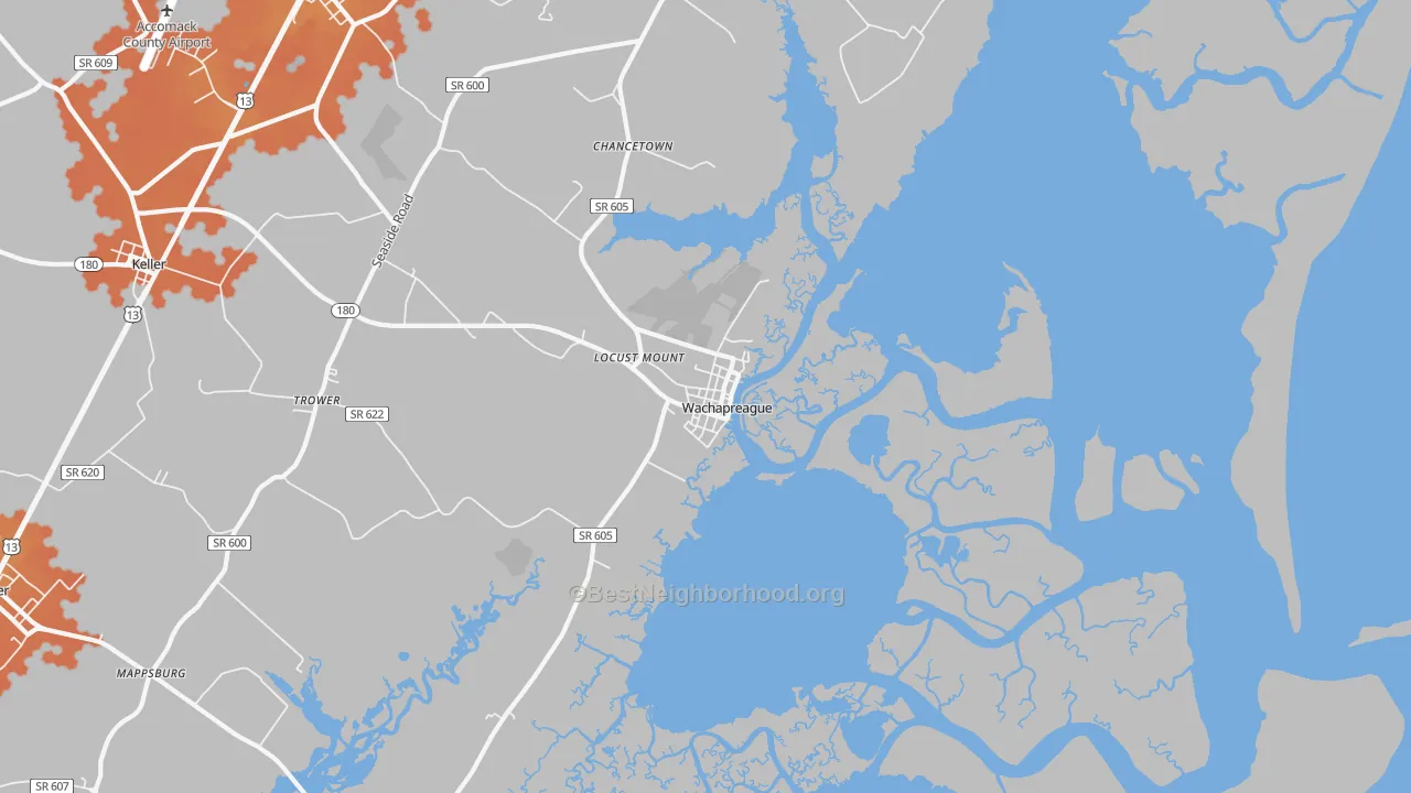 Bike Grade map of 23480, VA