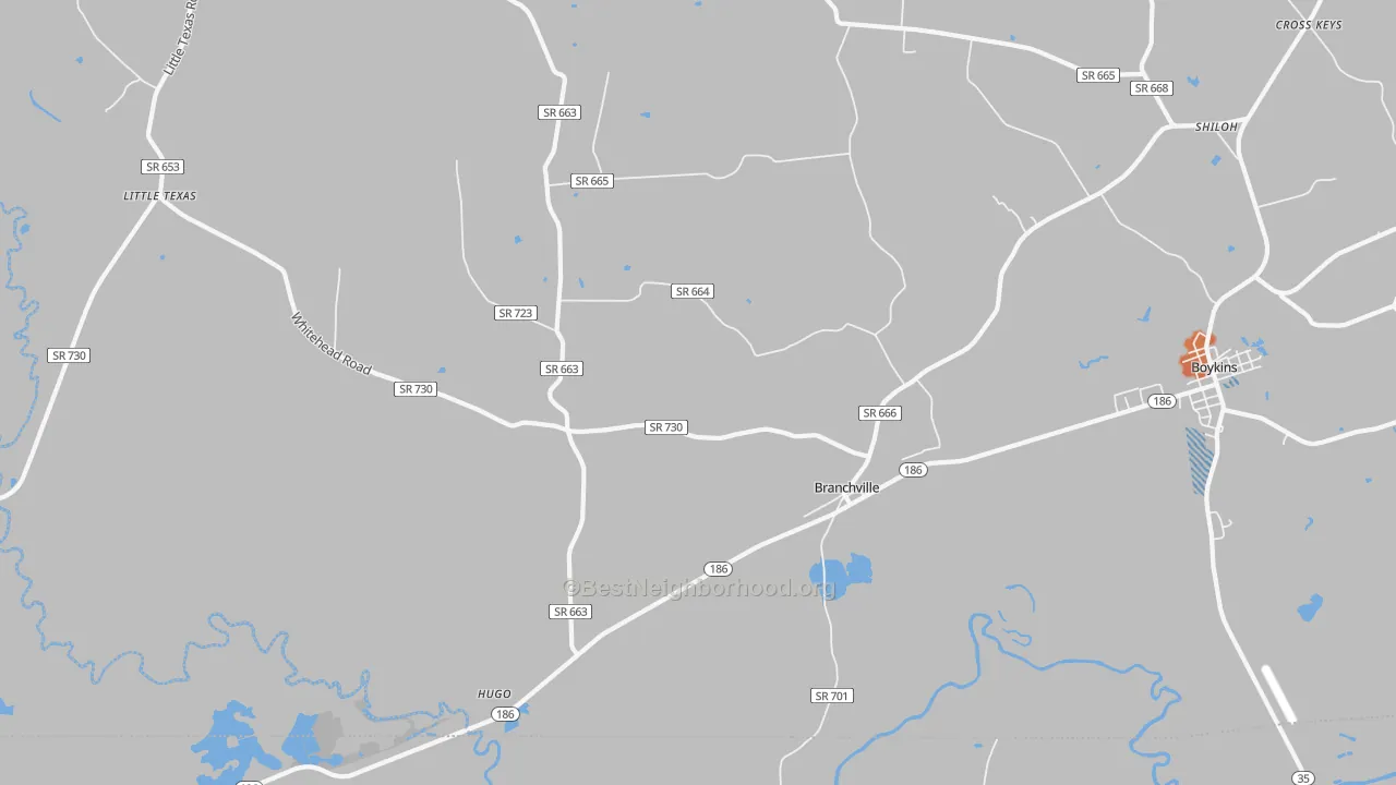 Bike Grade map of 23828, VA