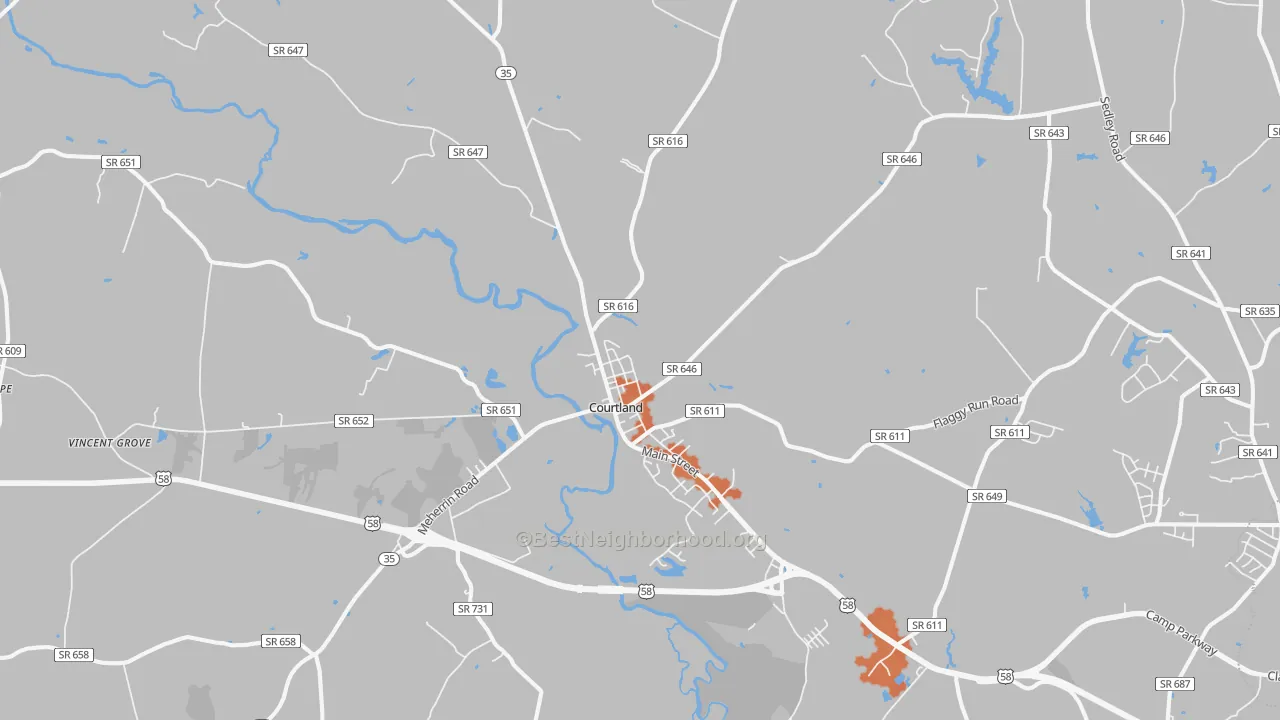 Bike Grade map of 23837, VA