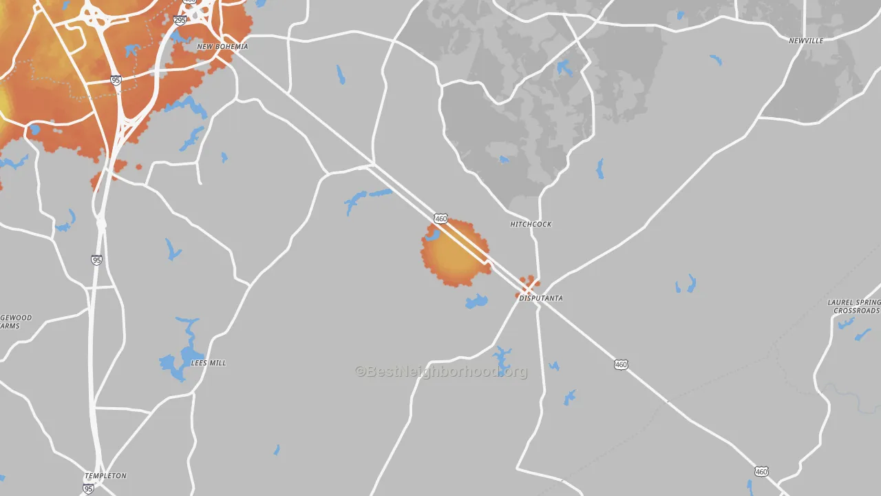 Bike Grade map of 23842, VA