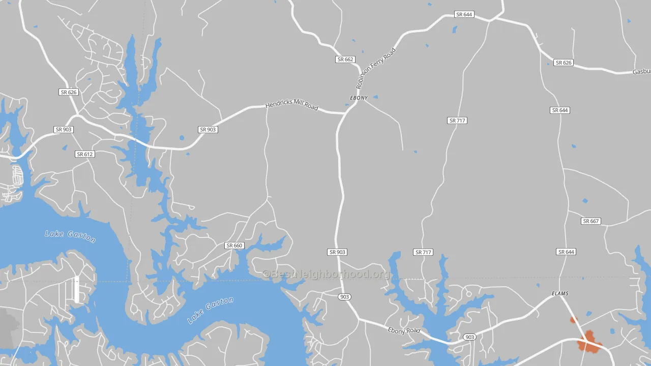 Bike Grade map of 23845, VA