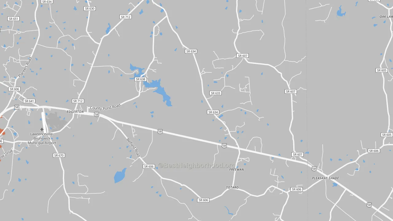 Bike Grade map of 23856, VA