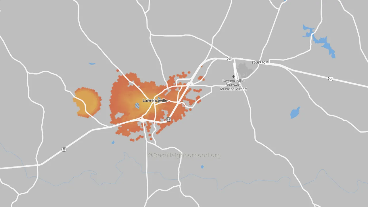 Bike Grade map of 23868, VA