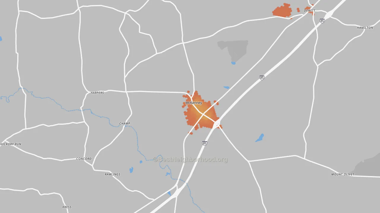 Bike Grade map of 23872, VA