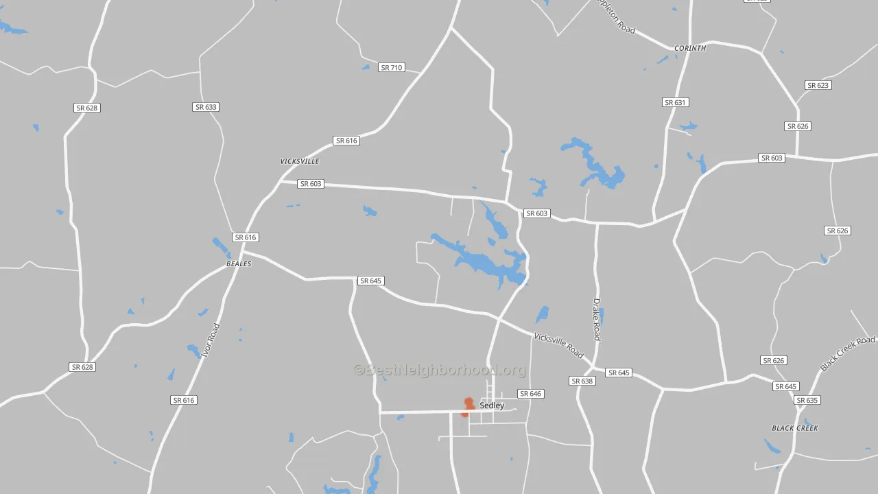 Bike Grade map of 23878, VA