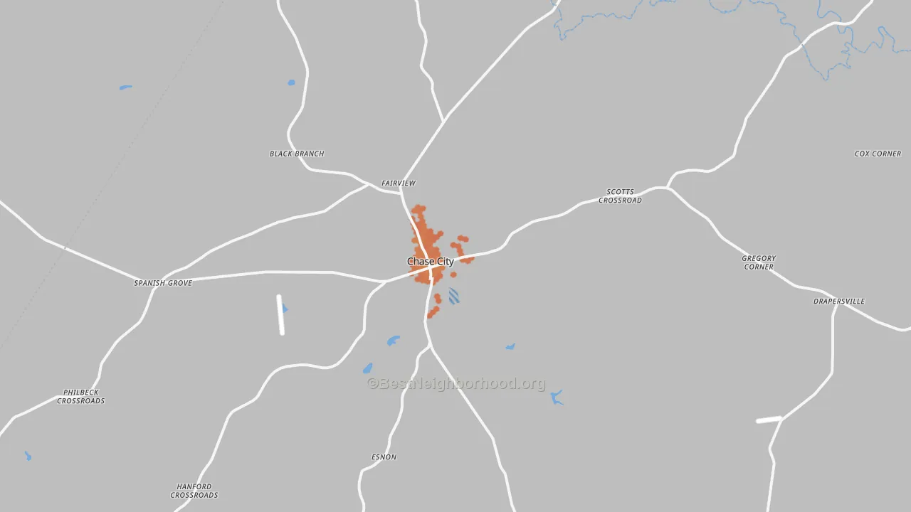 Bike Grade map of 23924, VA