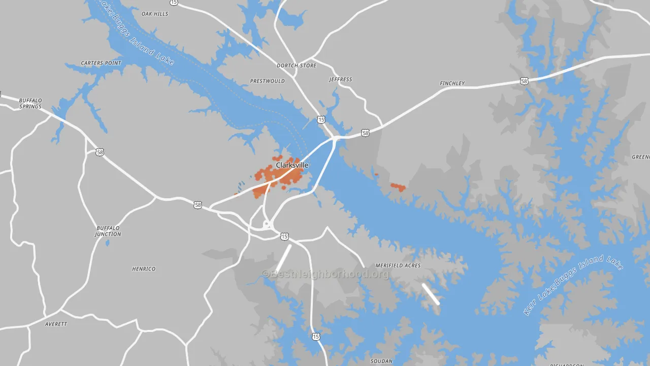 Bike Grade map of 23927, VA