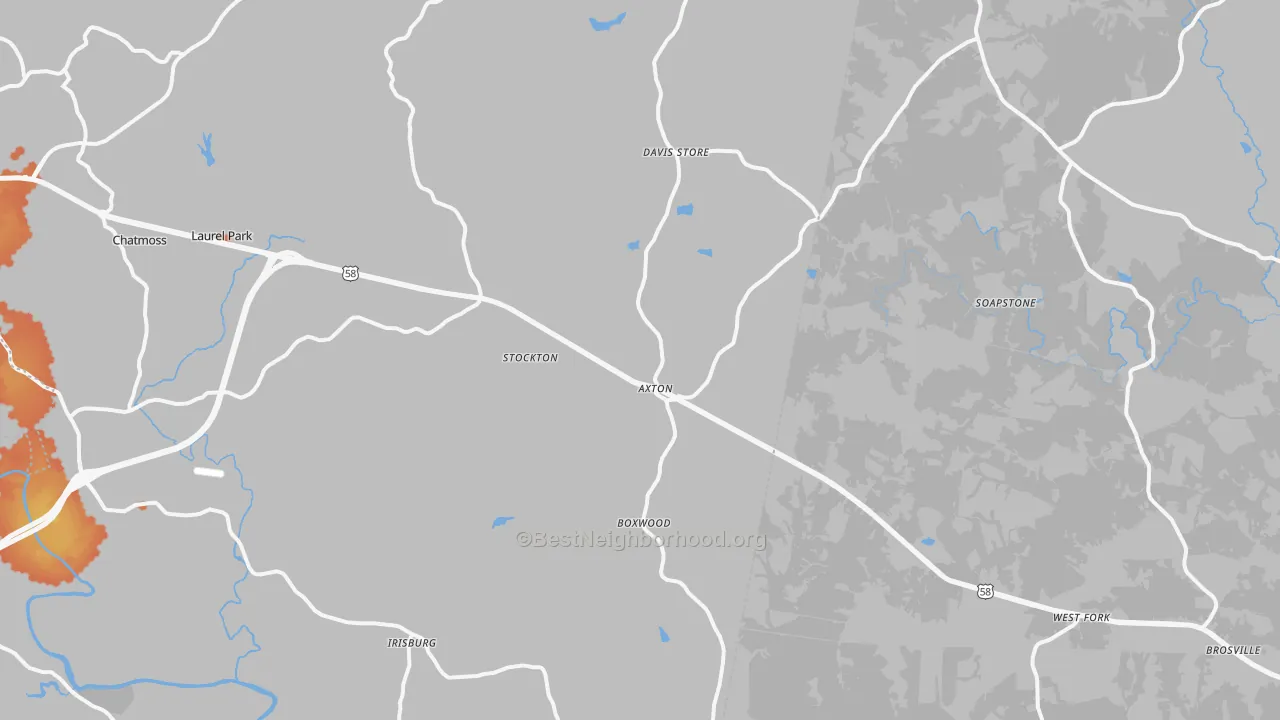 Bike Grade map of 24054, VA
