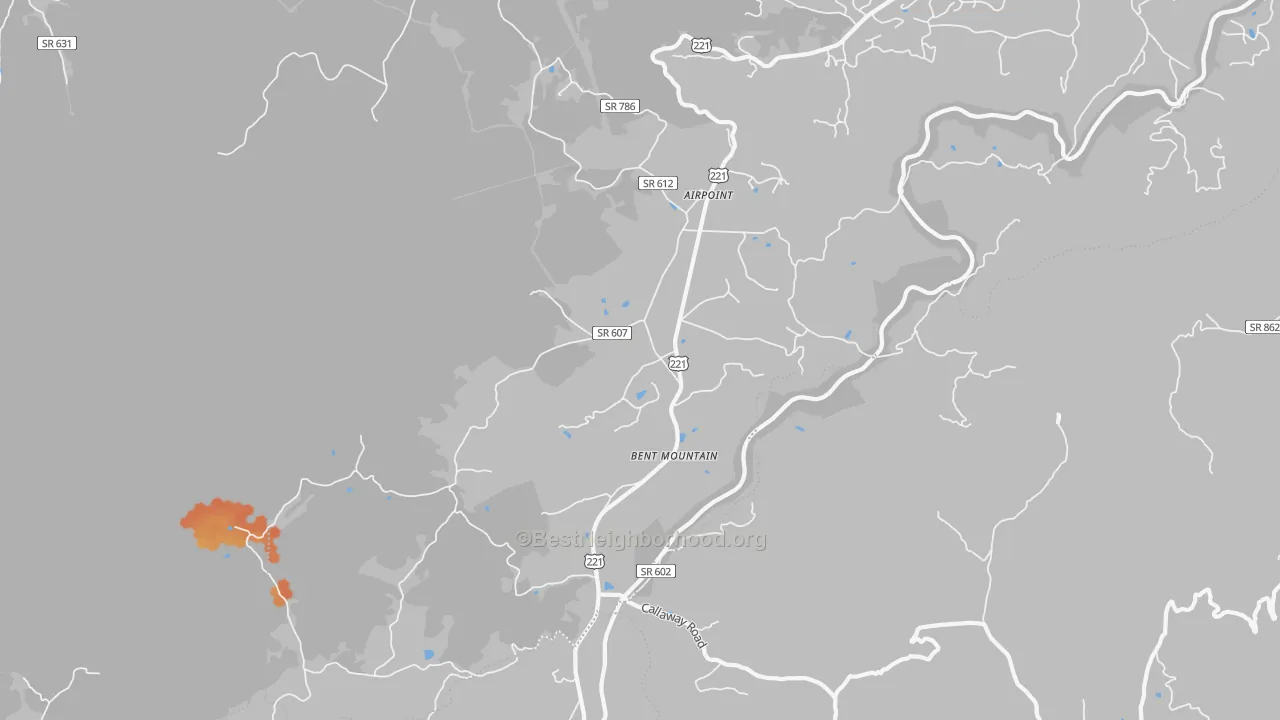 Bike Grade map of 24059, VA