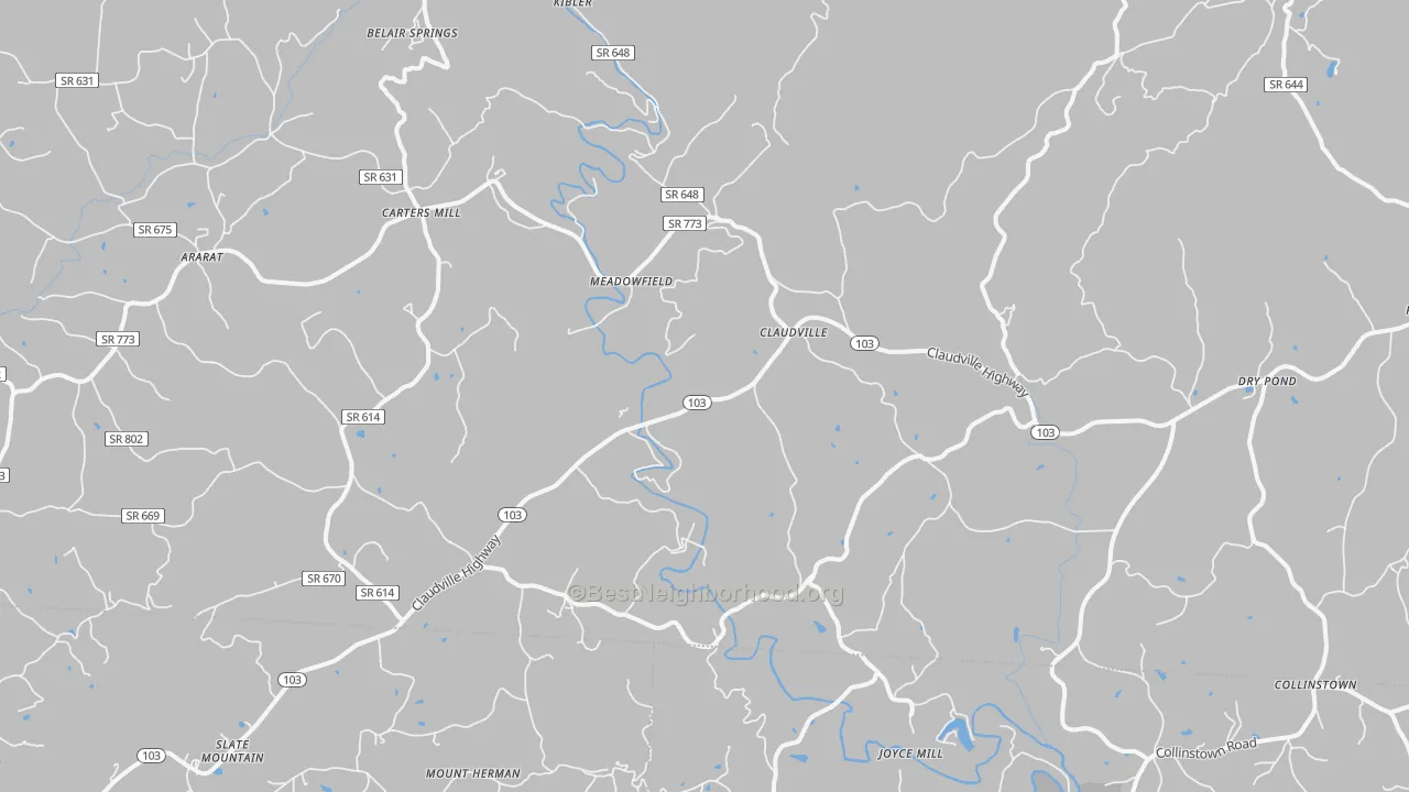 Bike Grade map of 24076, VA
