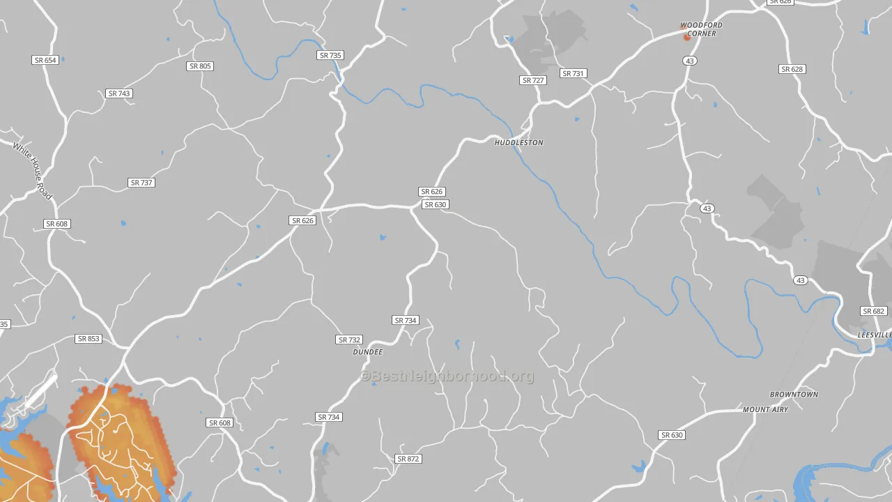 Bike Grade map of 24104, VA