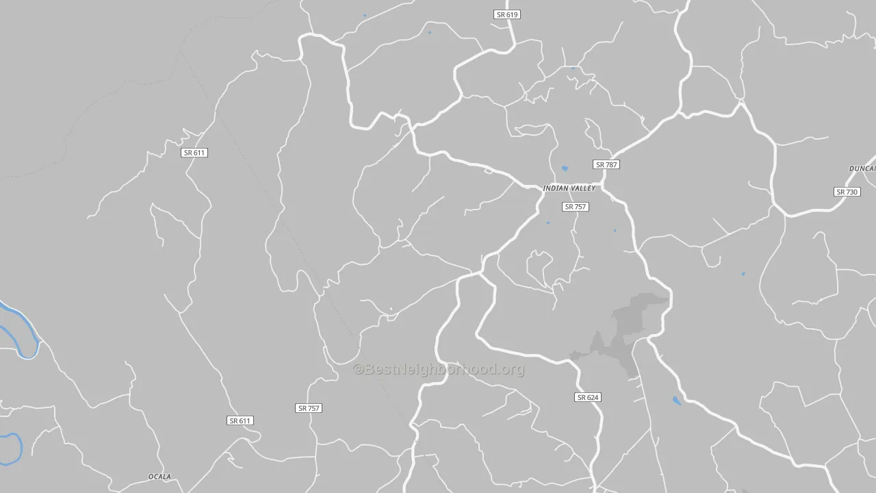 Bike Grade map of 24105, VA