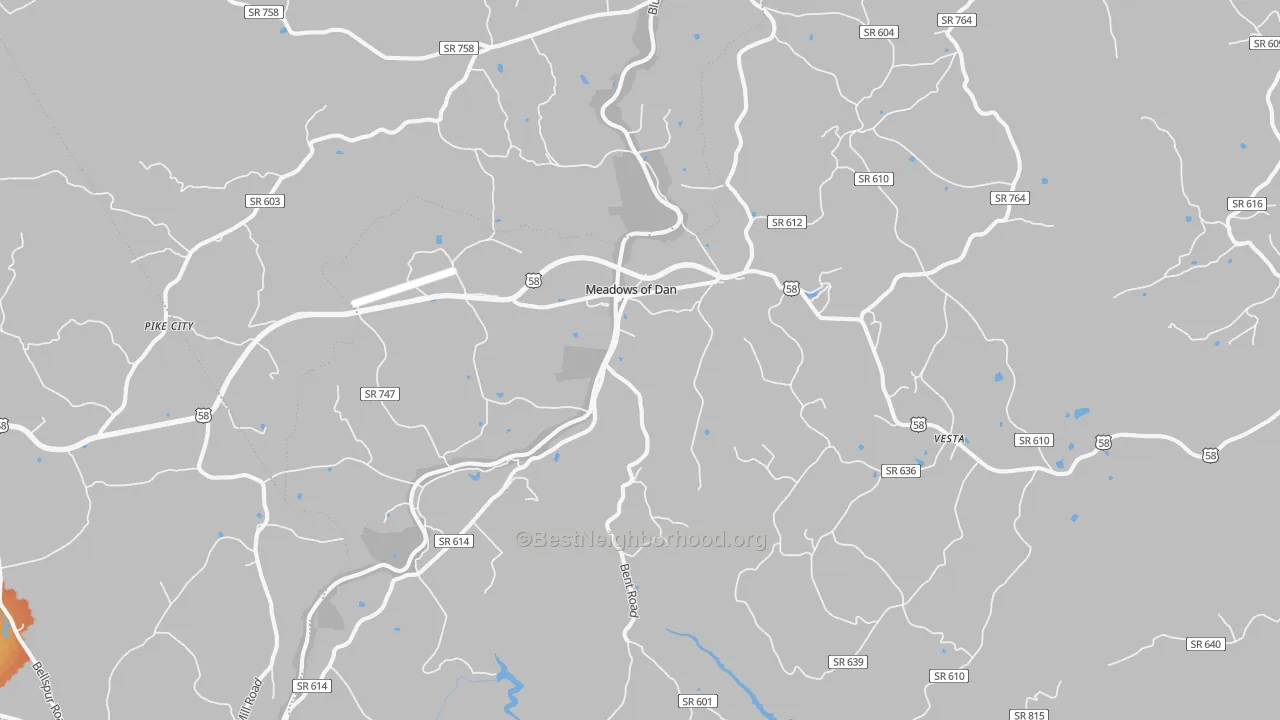 Bike Grade map of 24120, VA