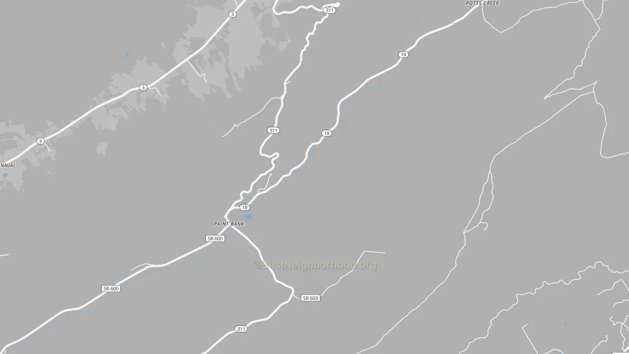 Bike Grade map of 24131, VA
