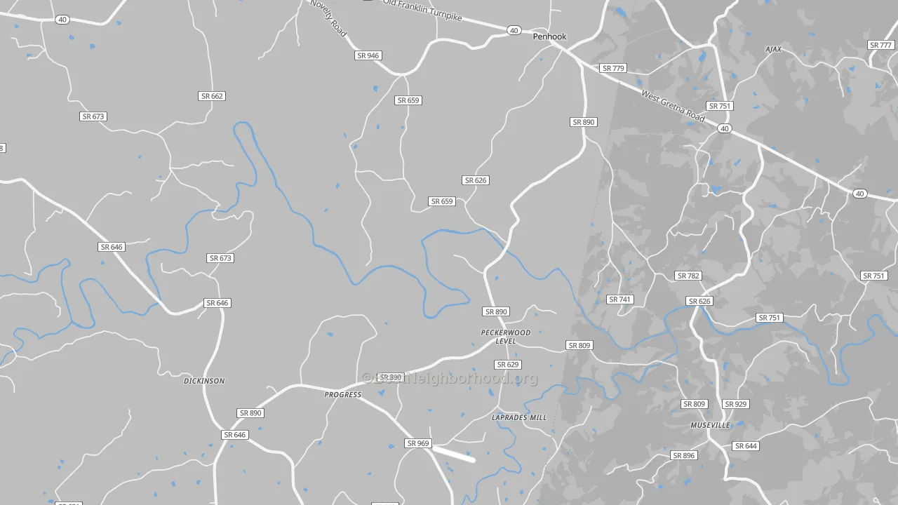 Bike Grade map of 24137, VA