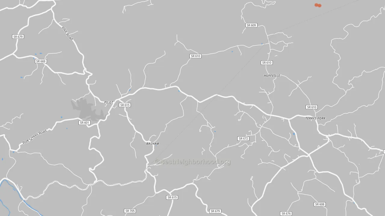 Bike Grade map of 24138, VA