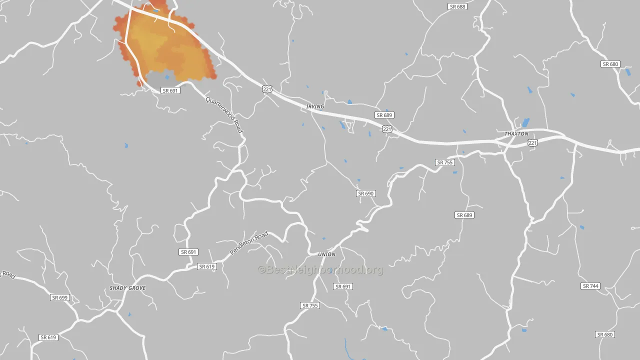 Bike Grade map of 24174, VA