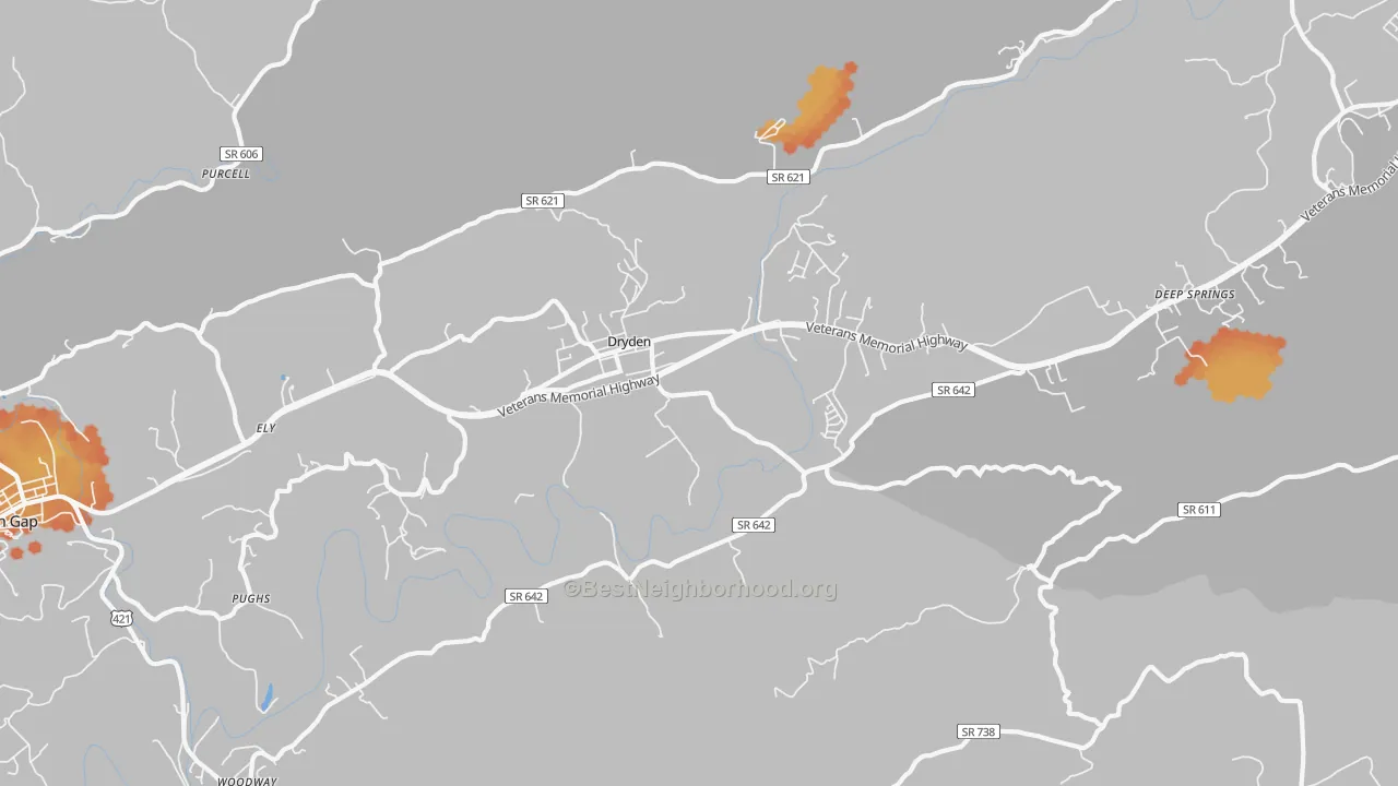 Bike Grade map of 24243, VA
