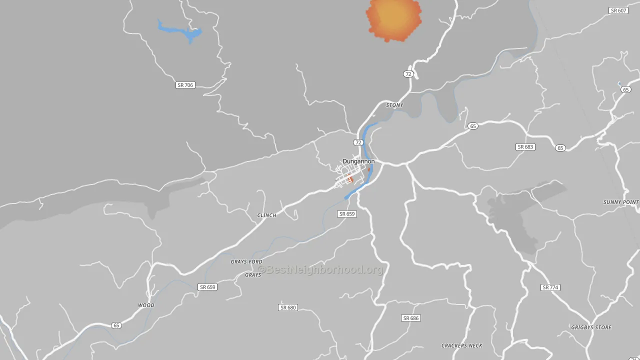 Bike Grade map of 24245, VA
