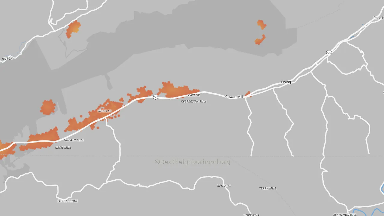 Bike Grade map of 24248, VA