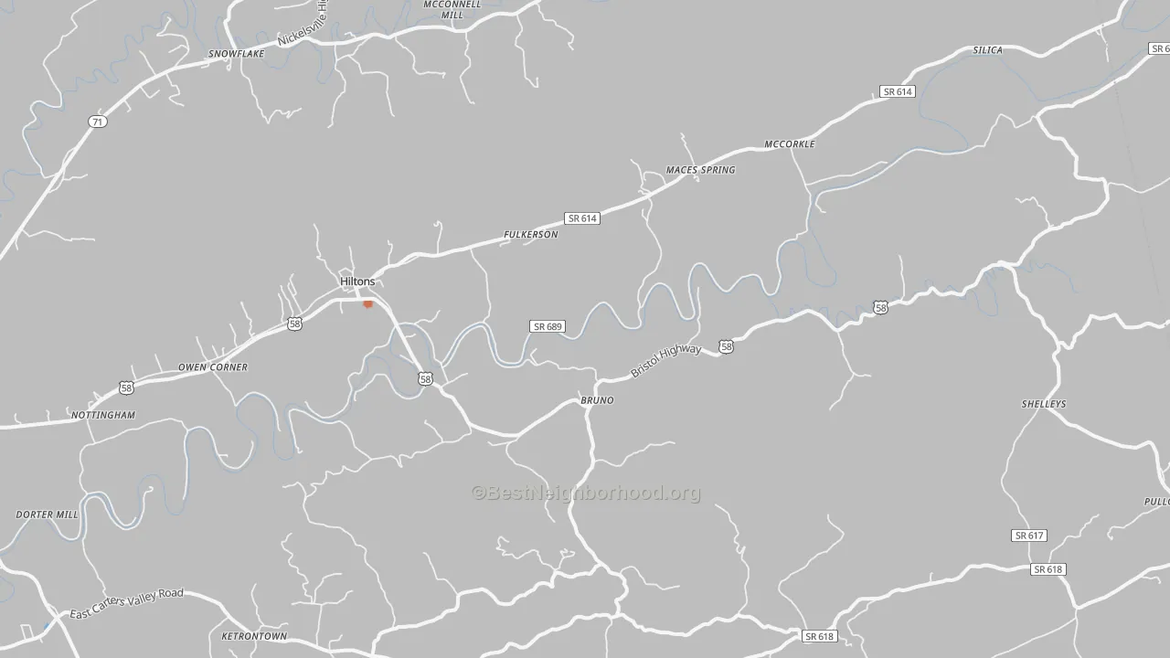 Bike Grade map of 24258, VA