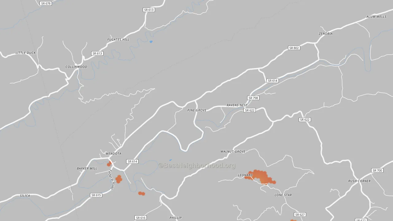 Bike Grade map of 24270, VA