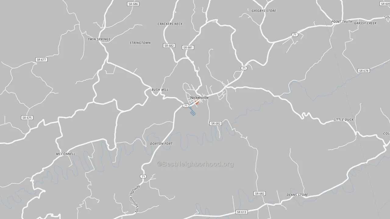 Bike Grade map of 24271, VA