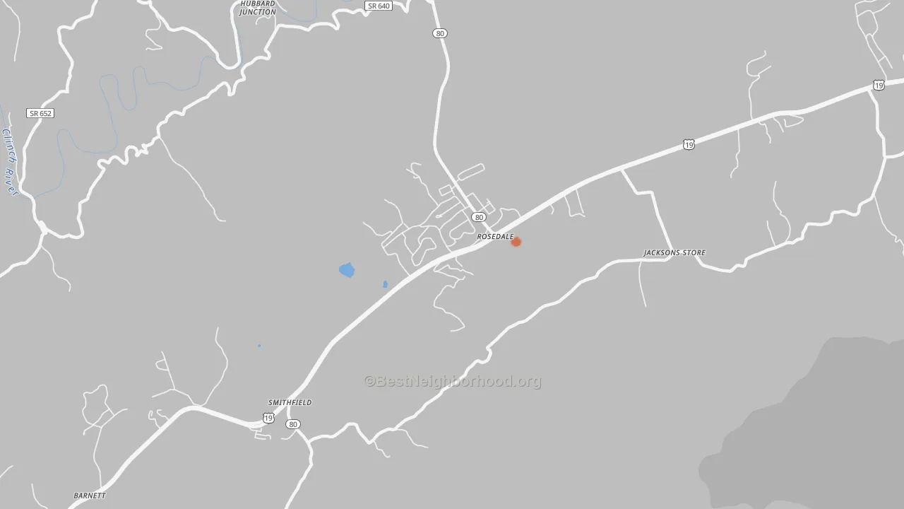 Bike Grade map of 24280, VA
