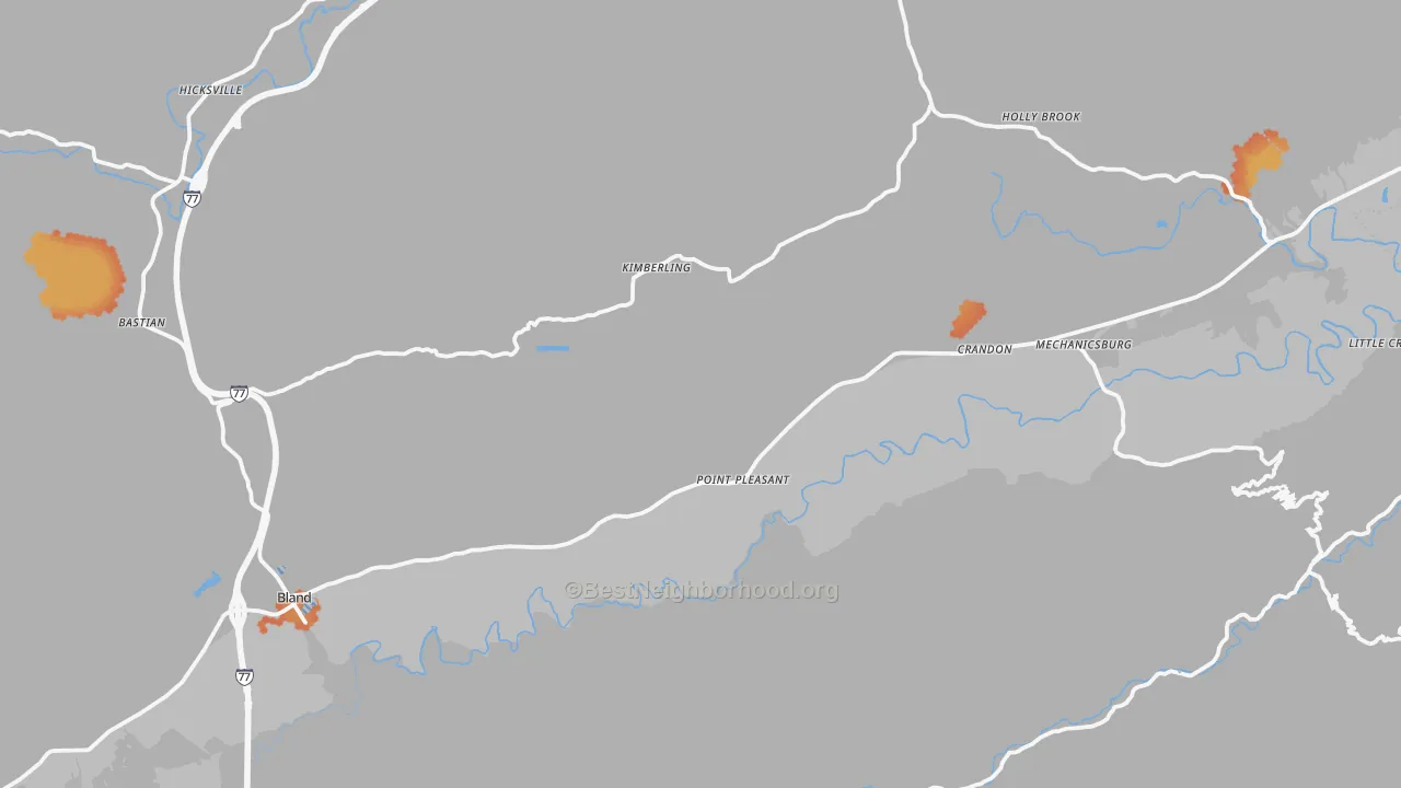 Bike Grade map of 24315, VA