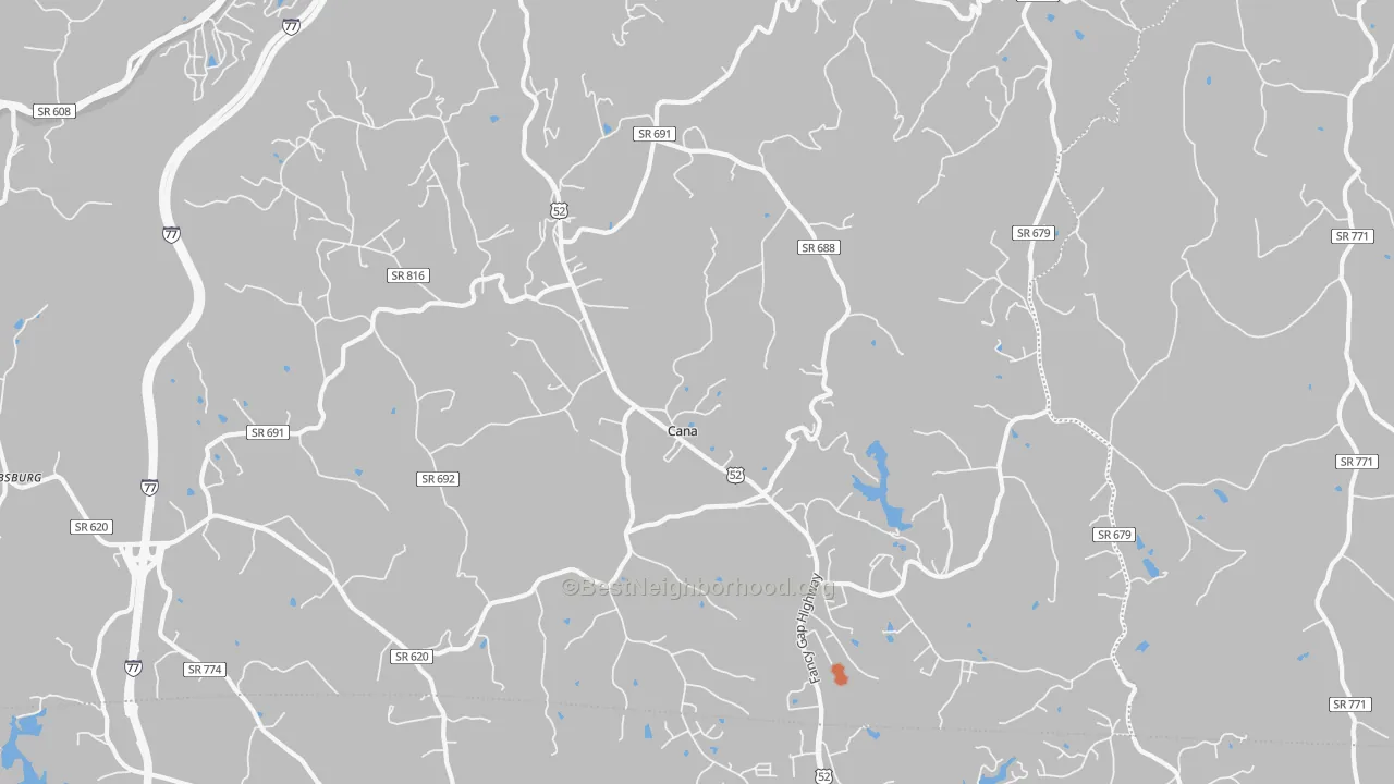 Bike Grade map of 24317, VA