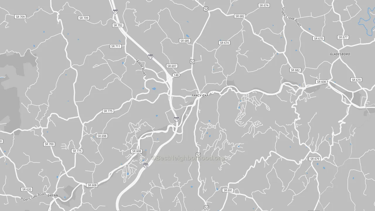 Bike Grade map of 24328, VA