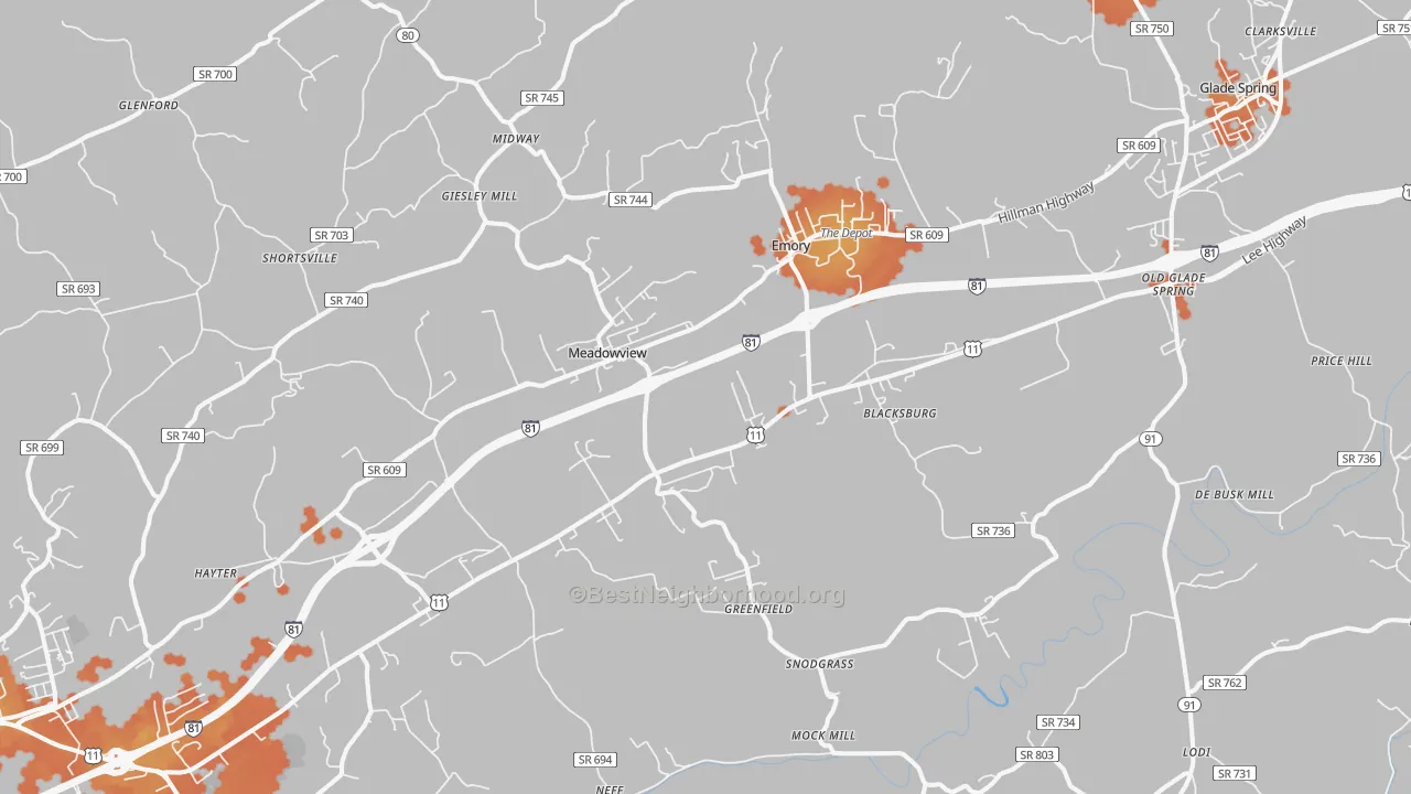 Bike Grade map of 24361, VA