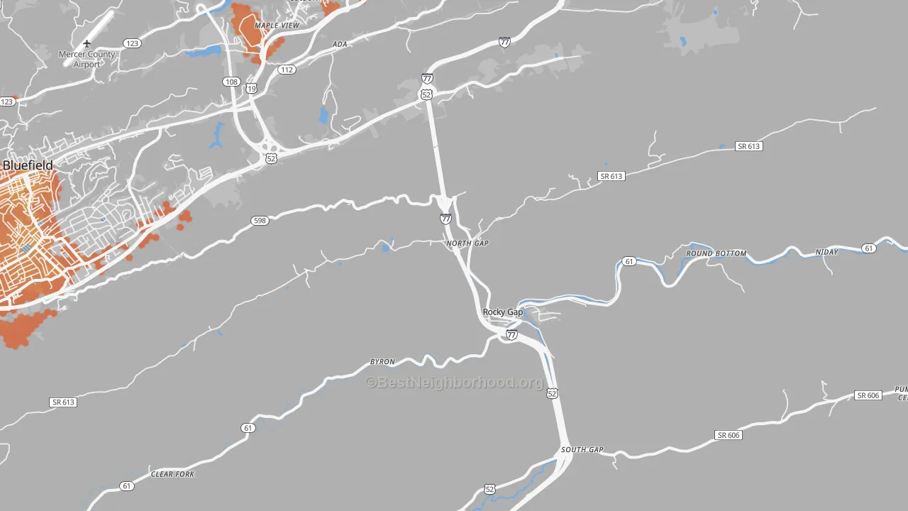 Bike Grade map of 24366, VA