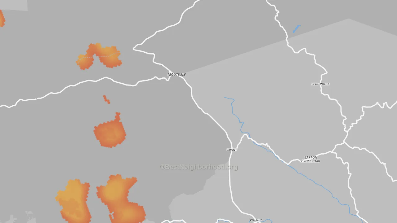 Bike Grade map of 24378, VA
