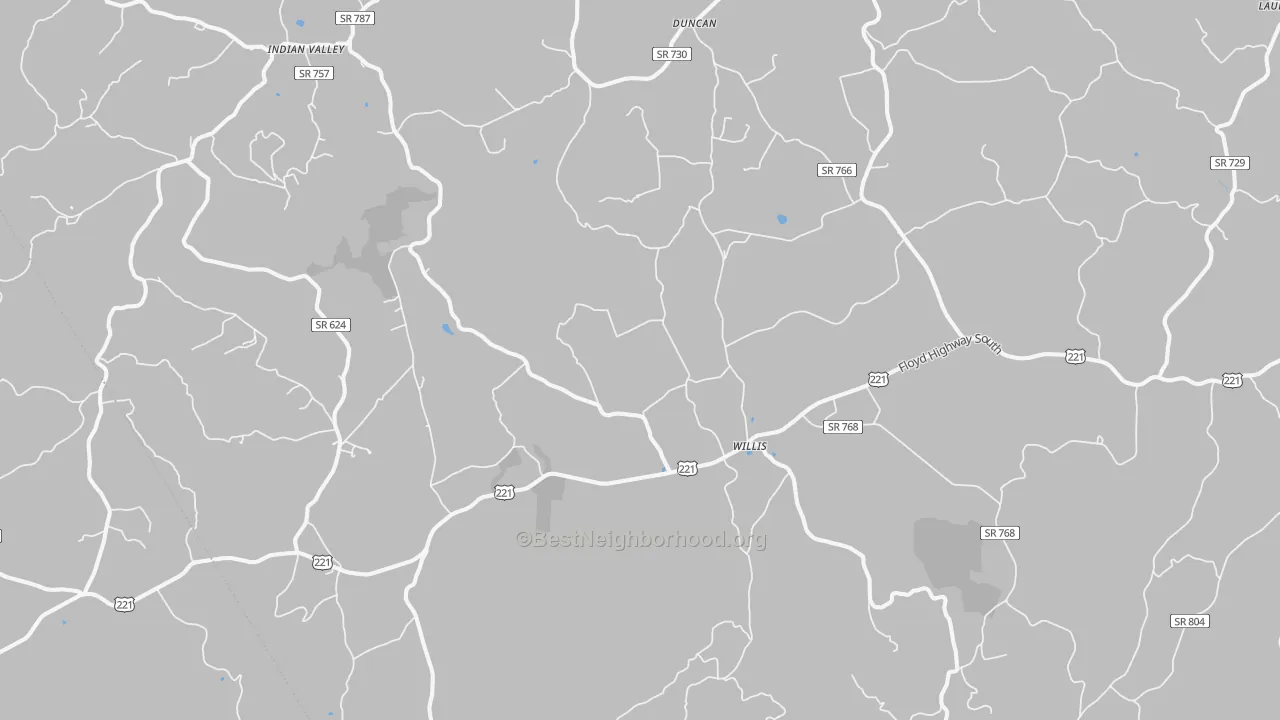 Bike Grade map of 24380, VA