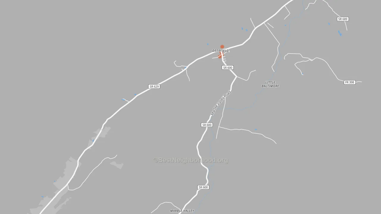 Bike Grade map of 24432, VA
