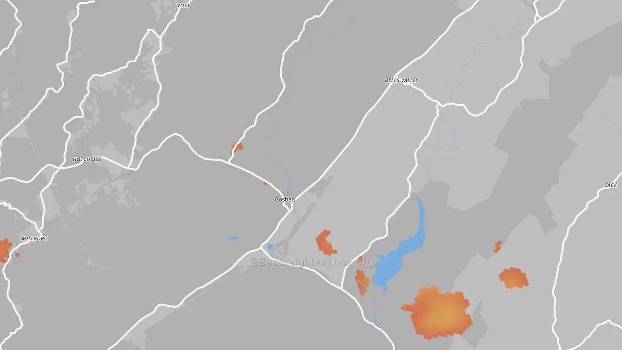 Bike Grade map of 24439, VA