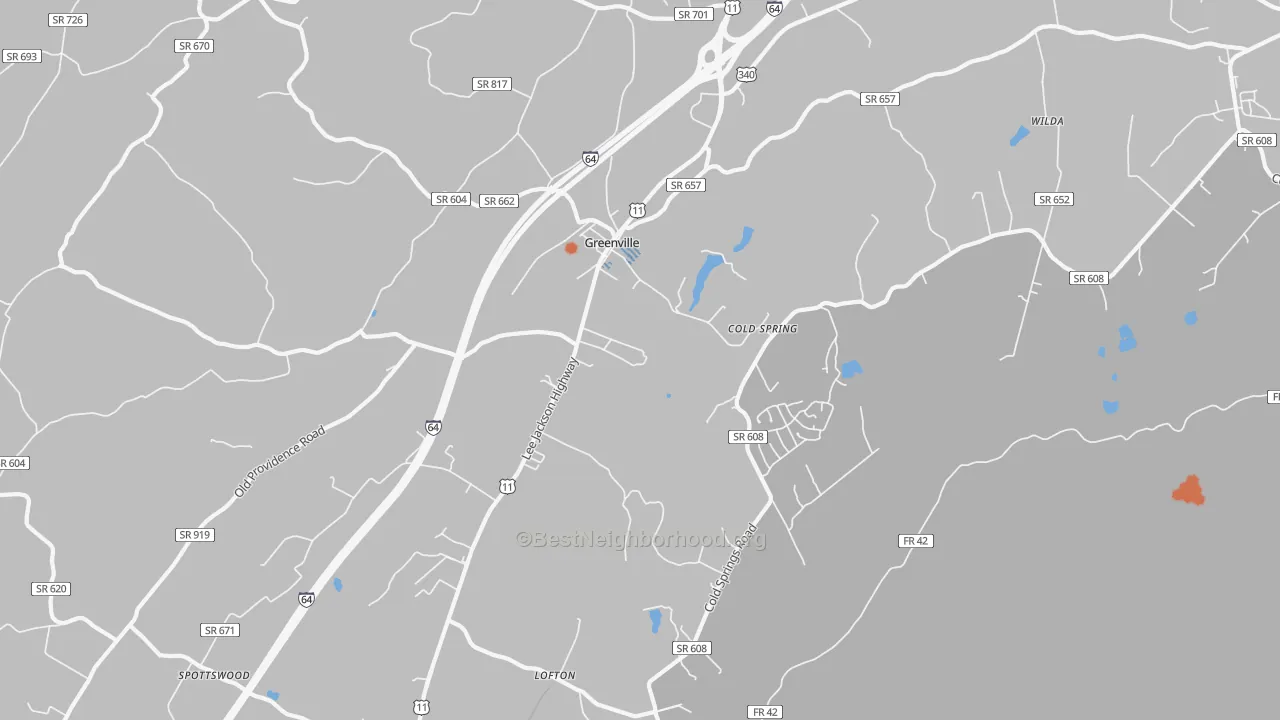Bike Grade map of 24440, VA